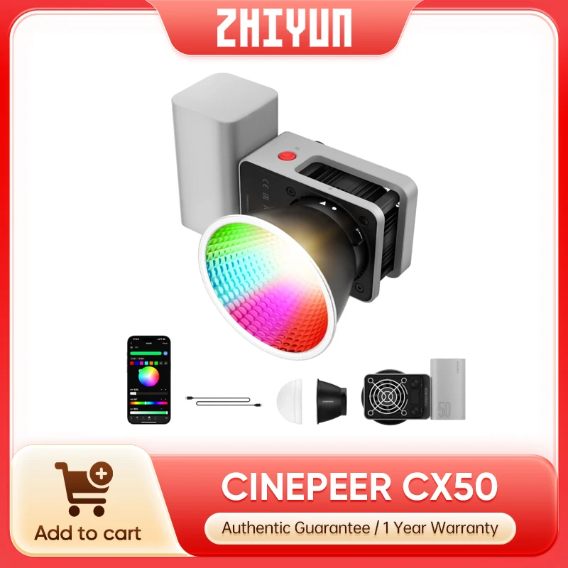 Photography Lighting App - ضوء فيديو Zhiyun CINEPEER CX50 RGB