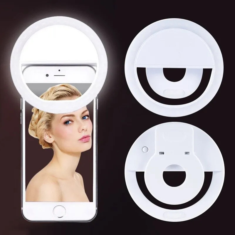 Photography Lighting Description - حلقة سيلفي ليد قابلة لإعادة الشحن