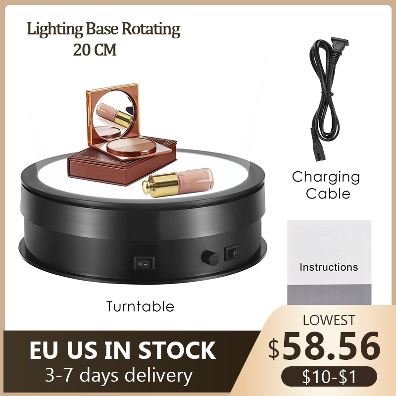 Photography Lighting For Jewelry - 20 سنتيمتر قاعدة الإضاءة 360 درجة