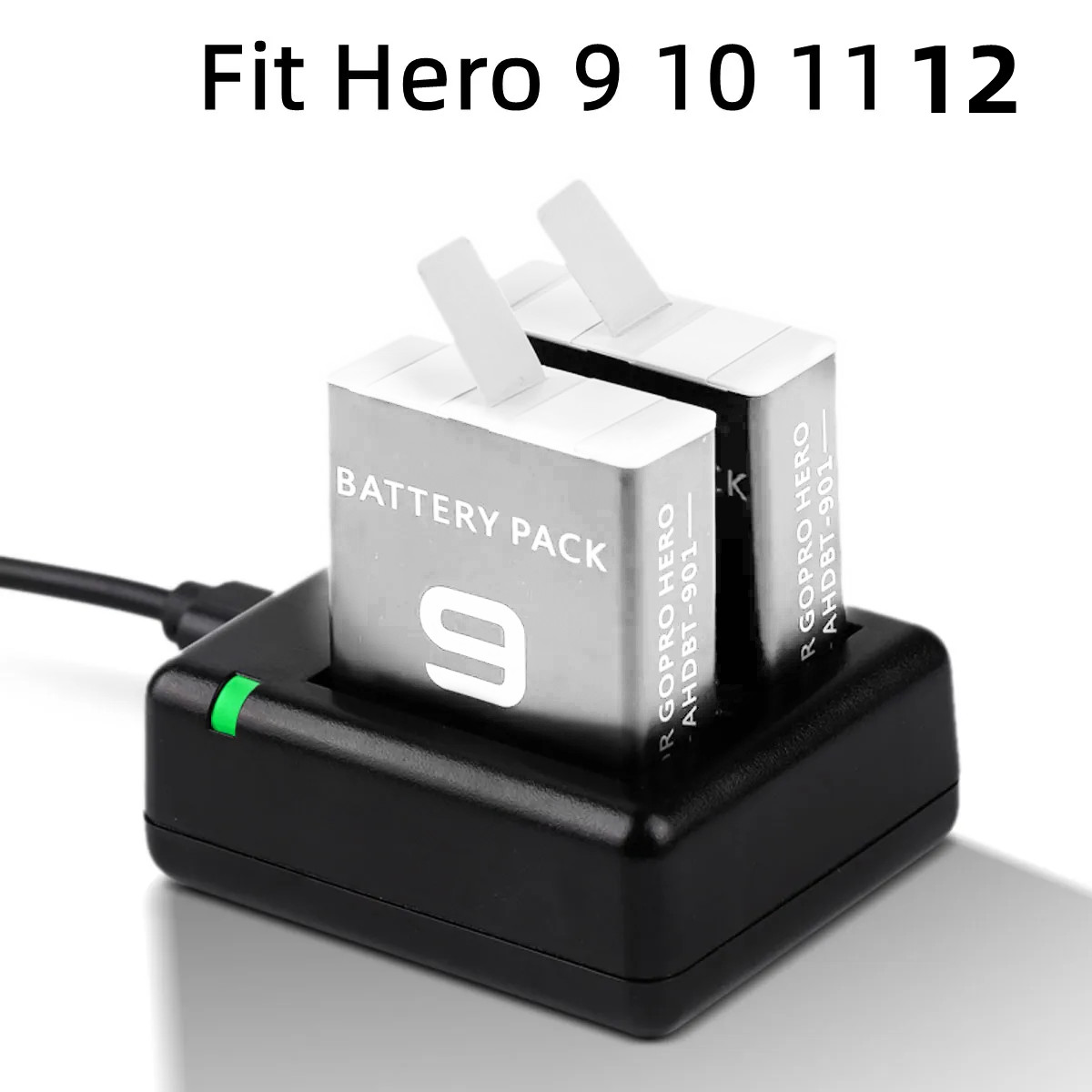 Gopro Action Camera Hero 12 Black - Go Pro 12 شاحن بطارية مزدوج