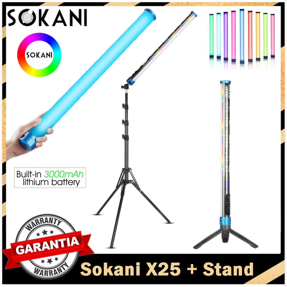 Photography Lighting App - Sokani X25 RGB LED الفيديو الضوئي