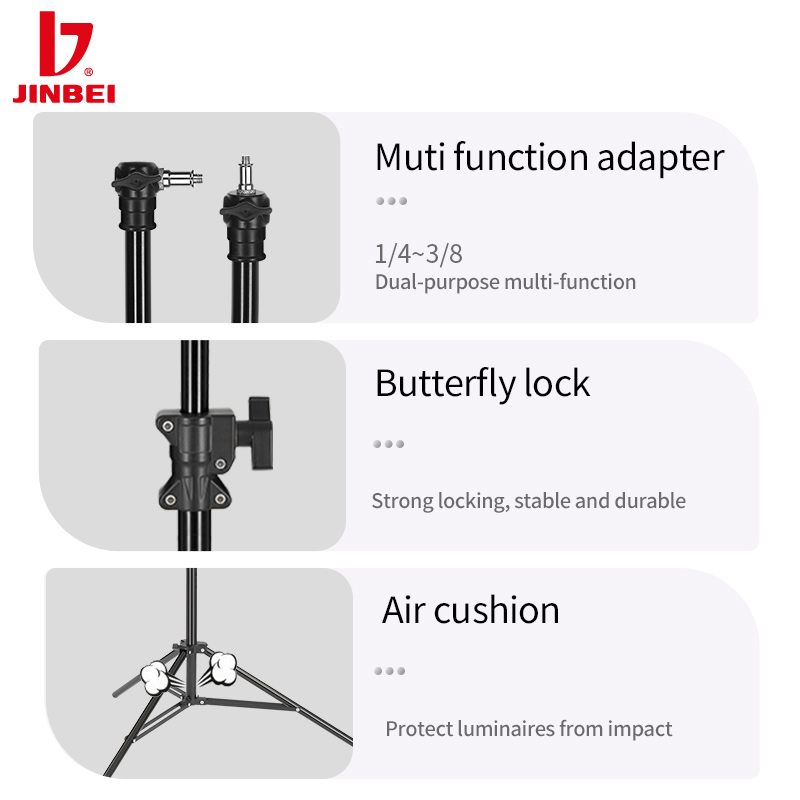 حامل إضاءة احترافي JINBEI MZ-2 - مراجعة Stand Lighting Photography وسعره