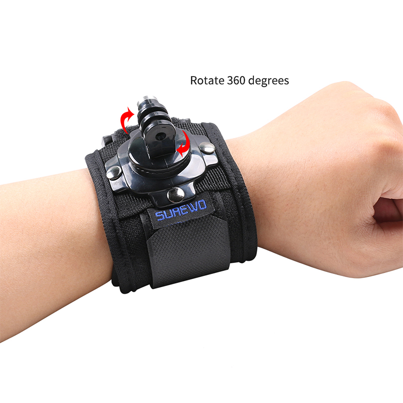 حامل حزام المعصم SUREWO متوافق - مراجعة Gopro Action Camera Hero 12 Black وسعره