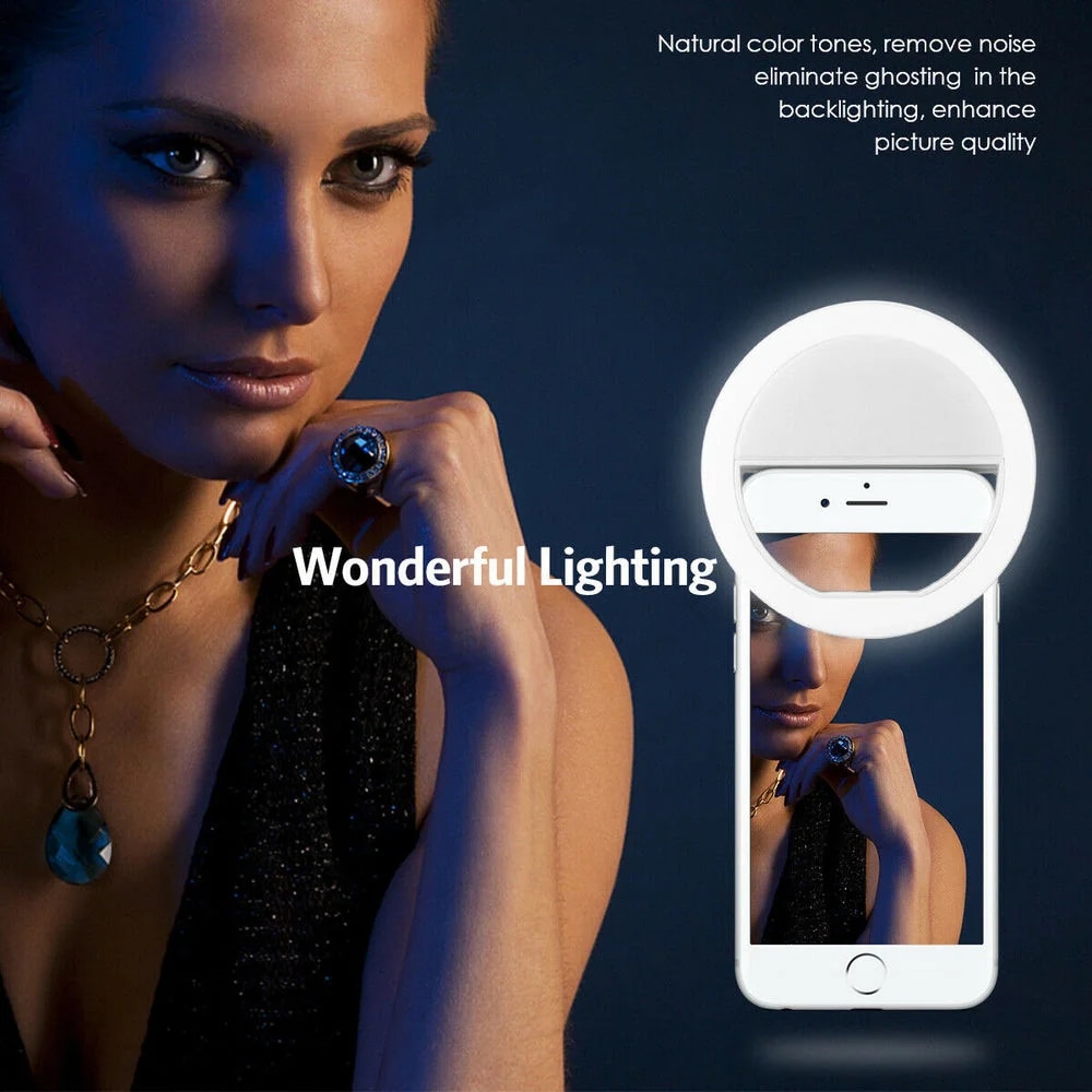 كابل شحن USB مع إضاءة حلقية LE - مراجعة Photography Lighting Description وسعره