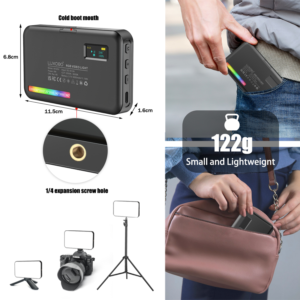 LUXCEO V10 PRO الفيديو الضوئي  - مراجعة Photography Lighting Description وسعره
