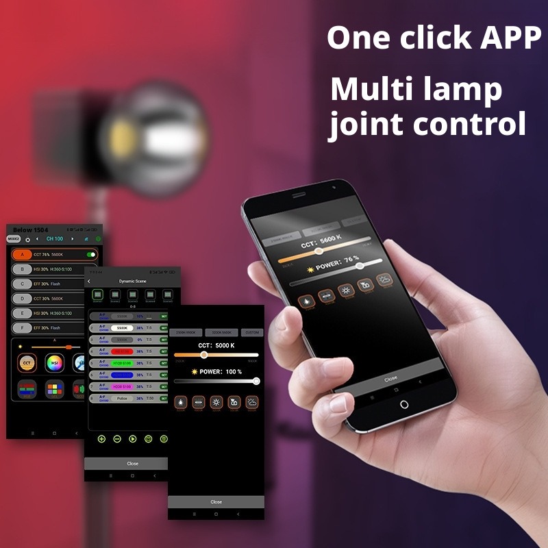 إضاءة RGB محمولة 100 واط للفيد - مراجعة Photography Lighting App وسعره