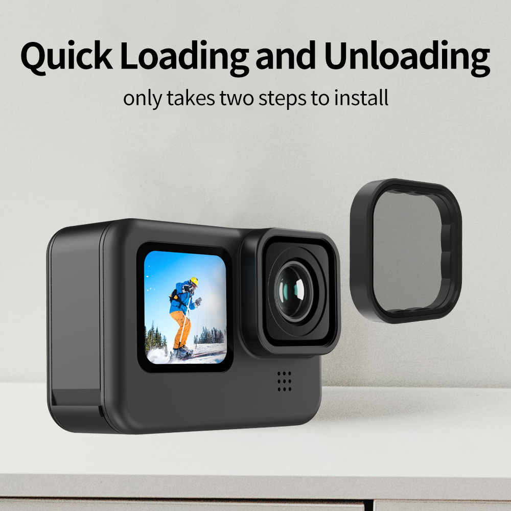 مجموعة فلاتر عدسات TELESIN GP9 - مراجعة Gopro Action Camera Hero 12 Black وسعره