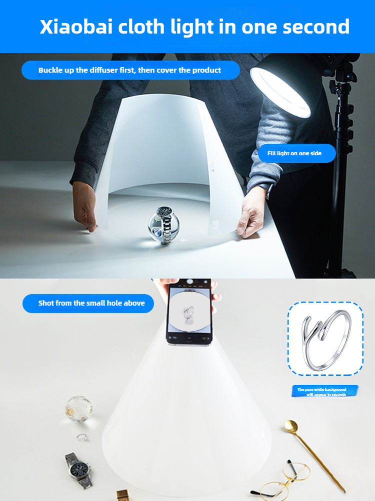موزع ضوء مخروطي لتصوير المنتجا - مراجعة Photography Lighting For Jewelry وسعره