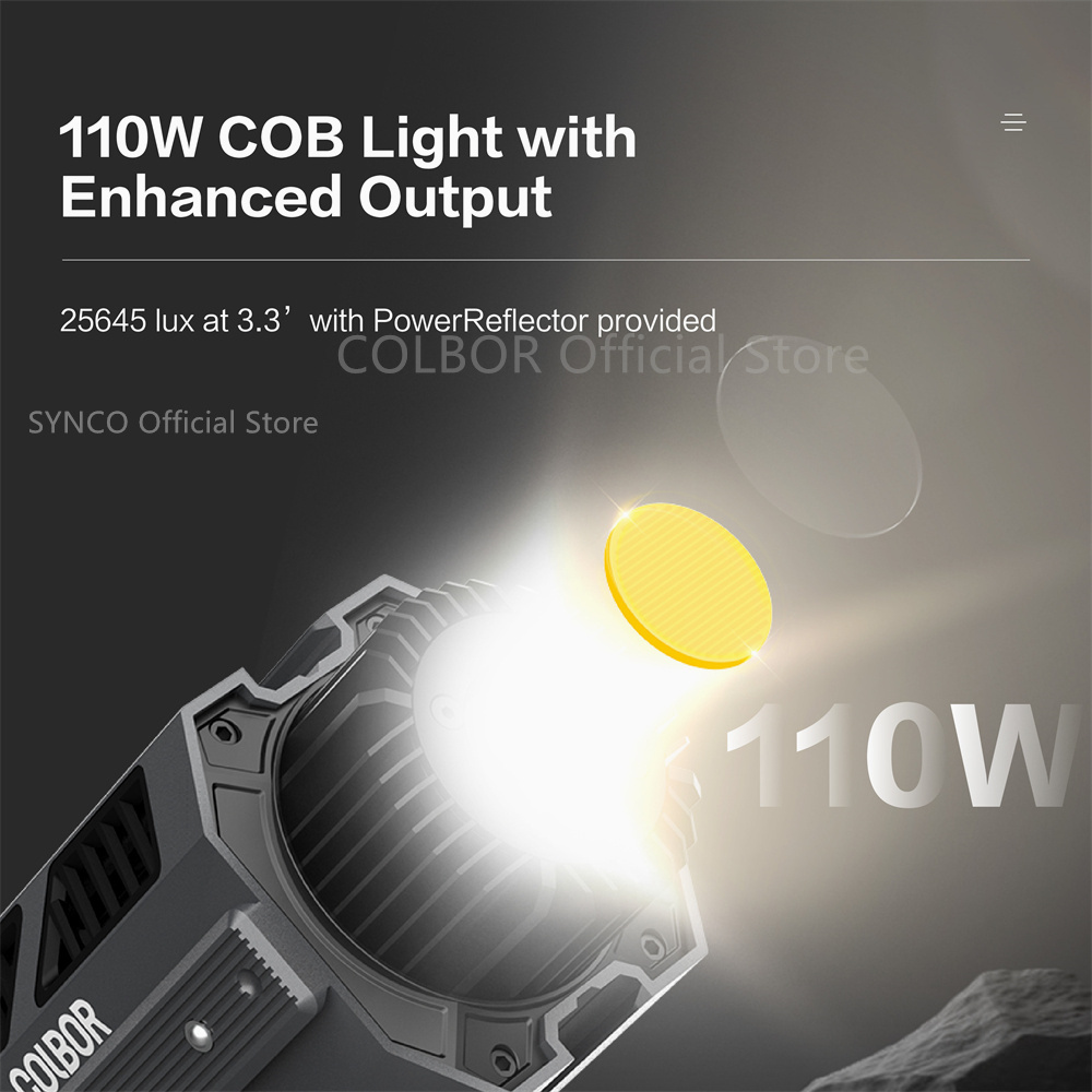 COLBOR-CL100X COB LED ضوء ، مص - مراجعة Photography Lighting Description وسعره