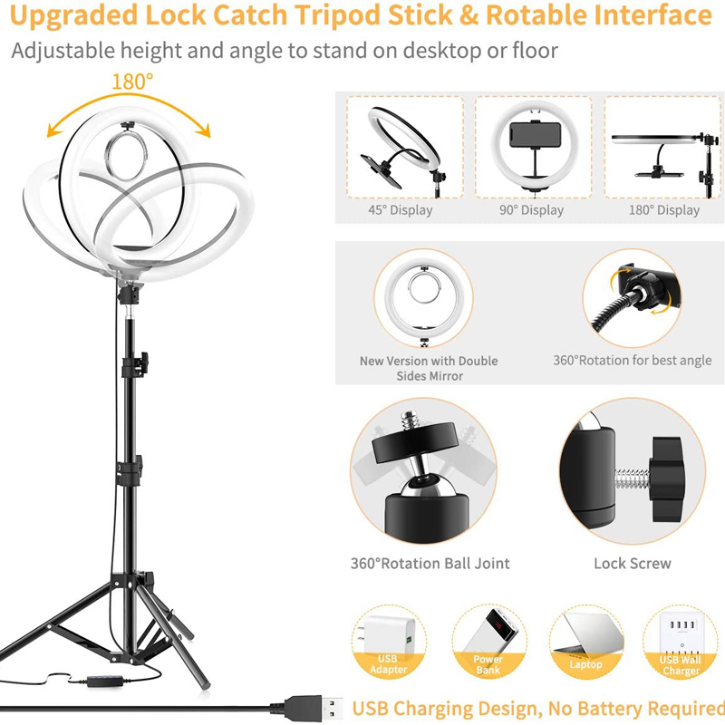 ضوء فيديو دائري LED قابل للتعت - مراجعة Photography Lighting Description وسعره