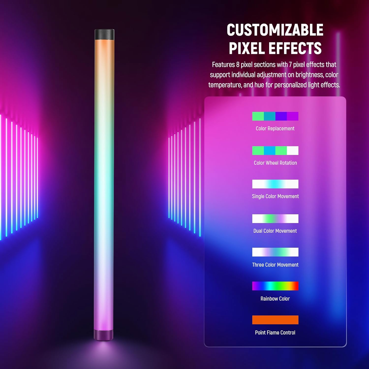 NEEWER TL60 RGB مصباح أنبوبي،  - مراجعة Photography Lighting App وسعره
