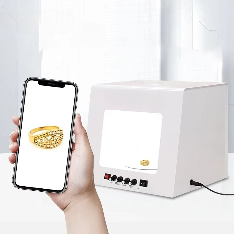 صندوق إضاءة محمول صغير بدون ظل - مراجعة Photography Lighting For Jewelry وسعره