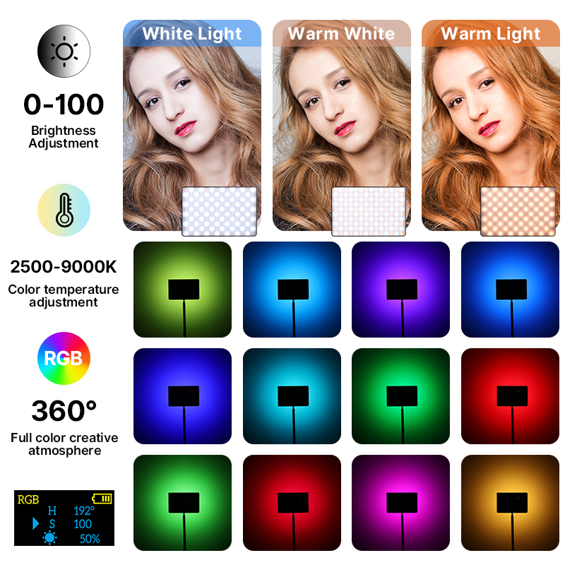 Ulanzi LT003 15W RGB Video Lig - مراجعة Photography Lighting Description وسعره