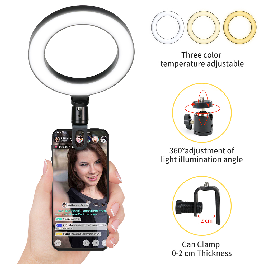 ضوء فيديو LED بحجم 16 سم مع حا - مراجعة Stand Lighting Photography وسعره