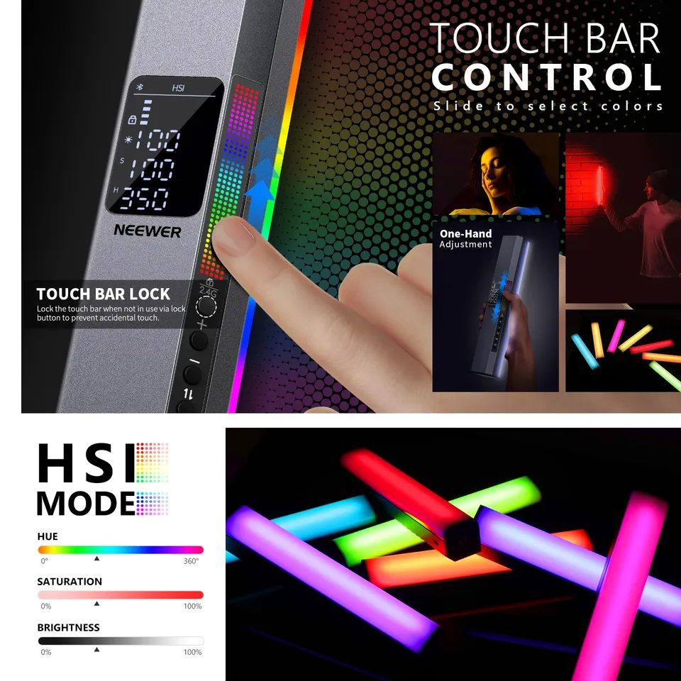 ل NEEWER RGB المغناطيسي يده عص - مراجعة Photography Lighting App وسعره